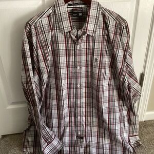 Men’s Southpole Hexagon Production Long Sleeve Plaid Graphic Shirt Size 3XL